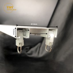 Curtain Bar Supplier - White Double Straight Aluminum Track
