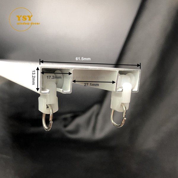 Curtain Bar Supplier - White Double Straight Aluminum Track