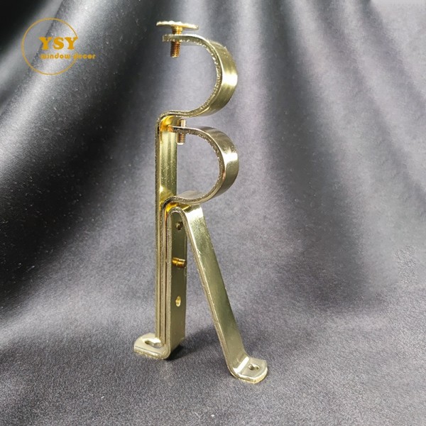 Curtain Bracket Factory - Outside Mount Gold Iron Adjustable