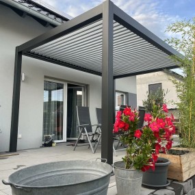 Aluminum Pergola Factory - Charcoal 10x10 Free Standing