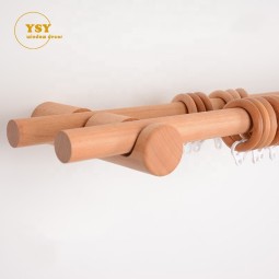 Wood Curtain Track Supplier - 30mm Natural Wood Surface