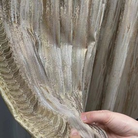 Vertical Curtain Fabric Factory - Light Luxury Gold Silk Woven
