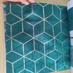 Metallic Jacquard Fabric Factory - Green Satin Gold Shinny