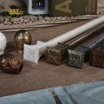 Wood Curtain Rail Factory - Luxury 32mm Aluminum Wood Gold