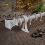 Wood Curtain Rail Factory - Luxury 32mm Aluminum Wood Gold