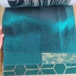 Metallic Jacquard Fabric Factory - Green Satin Gold Shinny