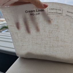 Pinch Pleated Sheer Factory - Roll Beige Linen Blend