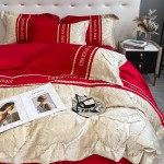 Duvet Cover Set Supplier - 4PCS Embroidery Queen Size
