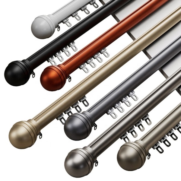 Black Curtain Rod Supplier - Heavy Duty Aluminum Gold Track