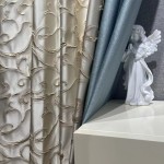 Blackout Jacquard Curtain Factory - Light Luxury Gold Silk Woven