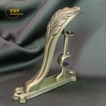 Curtain Bracket Supplier - Golden Brass Holder Drapery Rod