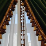 Velvet Curtains Factory - Dark Green Retro Tassel Edge