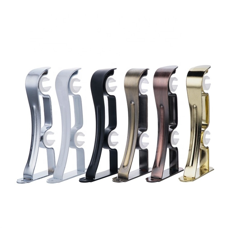 Curtain Bracket Supplier - Modern Antique Brass Rod Support