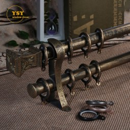 Wood Curtain Rail Factory - Luxury 32mm Aluminum Wood Gold