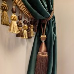 Velvet Curtains Factory - Dark Green Retro Tassel Edge
