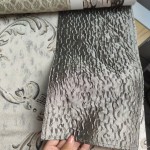 Jacquard Upholstery Fabric Supplier - Light Grey Floral Lattice