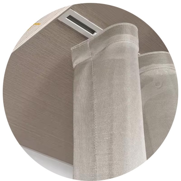 Recessed Curtain Railing Supplier - Aluminum Wave Ripplefold