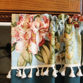 Kitchen Curtain Supplier - Half Cabinet Door Tassel Design