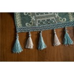 Cotton Linen Table Runner Manufacturer - Striped Stitching Tassel