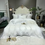 Lace Bedding Set Supplier - Hollow Embroidery Satin Quilt Cover