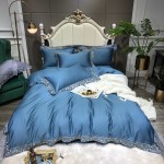Lace Bedding Set Supplier - Hollow Embroidery Satin Quilt Cover