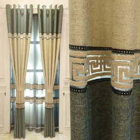 Hemp Curtain Supplier - French Window Living Room Shade