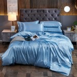 Silk Bedding Manufacturer - 4 Piece Iced Silk Double Patchwork