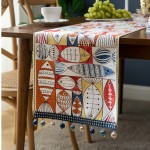 Geometric Table Runner Factory - Red Ethnic Style Jacquard