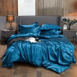 Silk Bedding Manufacturer - 4 Piece Iced Silk Double Patchwork
