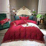 Lace Bedding Set Supplier - Hollow Embroidery Satin Quilt Cover