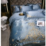 Cotton Satin Bedding Supplier - Embroidery Long Staple 4 Piece
