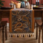 Hand Woven Table Runner Supplier - Solid Color Hollow Tassel