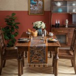 Geometric Table Runner Factory - Red Ethnic Style Jacquard