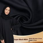 Nida Fabric Supplier - Super Black Arab Robe Abaya