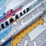 Printed Curtain Fabric Manufacturer - Custom Digital Animal Cartoon