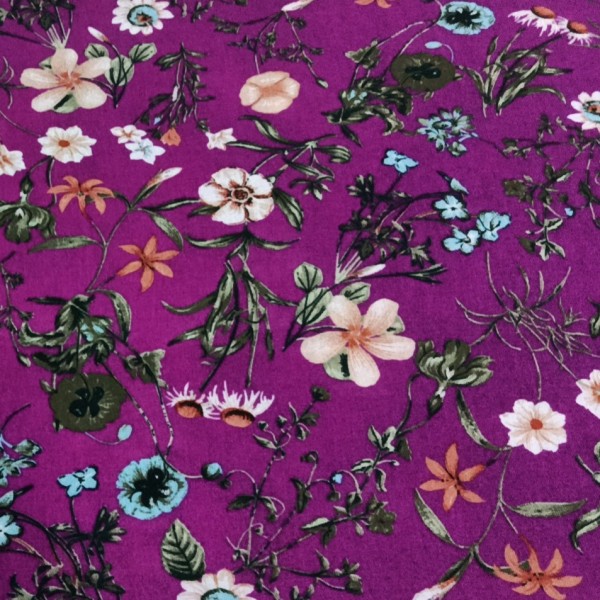 Rayon Printed Fabric Factory - Hawaiian Flower Pattern