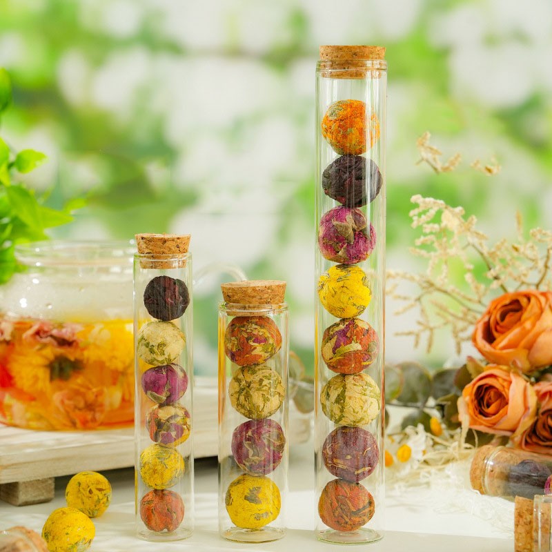 Test Tube Tea Supplier - Blooming Ball Package