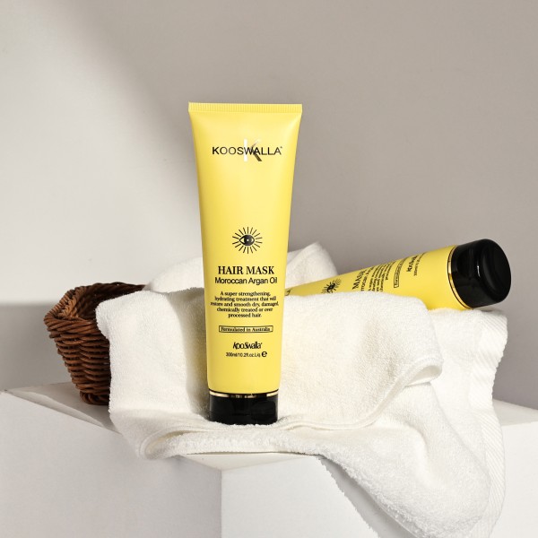 Private Label Natural Organic Kooswalla 300ml Argan Oil Mask Repair Hair for Salon Use
