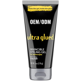 Private Label Men's Organic Hair Gel Custom Logo Styling Effect for Curly Hair Natural Formula Texturizing Product