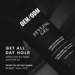 Organic Strong Hold Hair Gel for Styling Wholesale Private Label Product