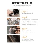 Semi-Permanent Herbal Black Hair Dye Shampoo Sachet Fast Dye Coverage with Plant Extracts Cream Formula