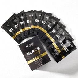 Hot Selling KooSwalla 3 in 1 Hair Color Shampoo Sachet Dye Black Cream in Box