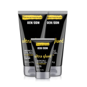 Private Label Ultra Glued Styling Gel for Natural Hair Strong Hold and Organic Edge Control in 30 Seconds