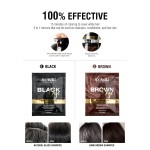OEM Wholesale KooSwalla Herbal Natural Cream Hair Dye Permanent Dark Brown Sachet Black Hair Color Shampoo for Women and Men