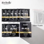 Semi-Permanent Herbal Black Hair Dye Shampoo Sachet Fast Dye Coverage with Plant Extracts Cream Formula