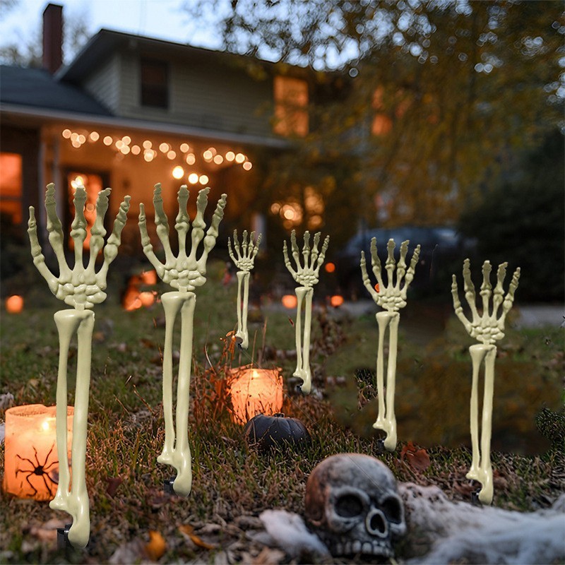 Simulated Bone Hand Halloween Yard Stake Spooky Prop Garden Party Outdoor Scary Decor Scary  Garden Parties Decorations