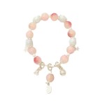 Hot SaleSparkling Feather Crystal Bead Bracelet  Floral Charm Women Best Friends Valentine Day Gift Idea Decorations