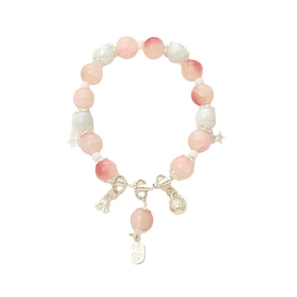 Hot SaleSparkling Feather Crystal Bead Bracelet  Floral Charm Women Best Friends Valentine Day Gift Idea Decorations