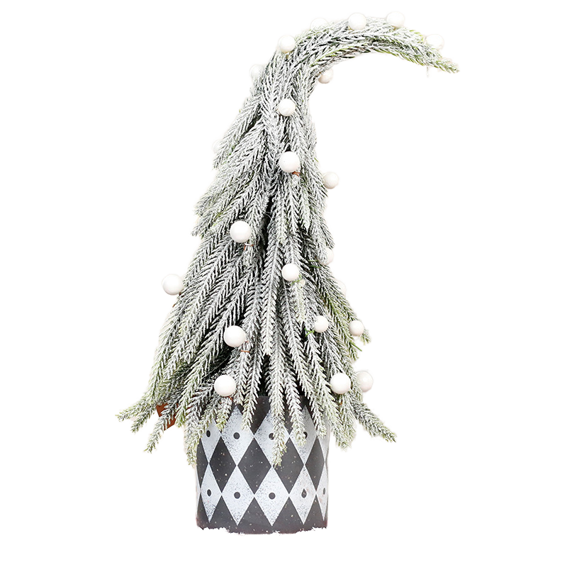 Mini 30cm Soft-Branch Christmas Tree Tabletop Ornament Snow-Covered for Home Parties Cross-Border Promotional Party Supplies