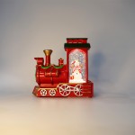 Winter Village Desktop Decoration Snow House Resin Ornaments LED Lighting Miniature Christmas Home Office Displays
